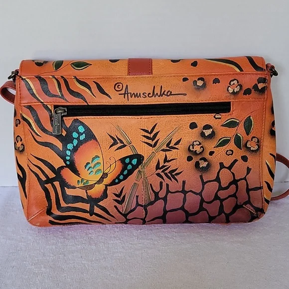 Anuschka hand painted leather medium flap messenger - Picture 4 of 16